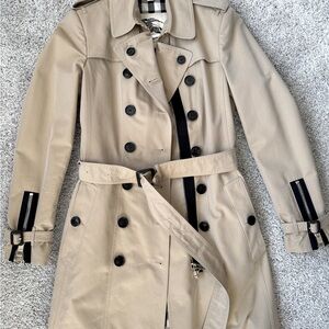 Burberry Tan Trench Coat with Belted Waist